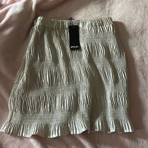 NWT nasty gal champagne/cream skirt